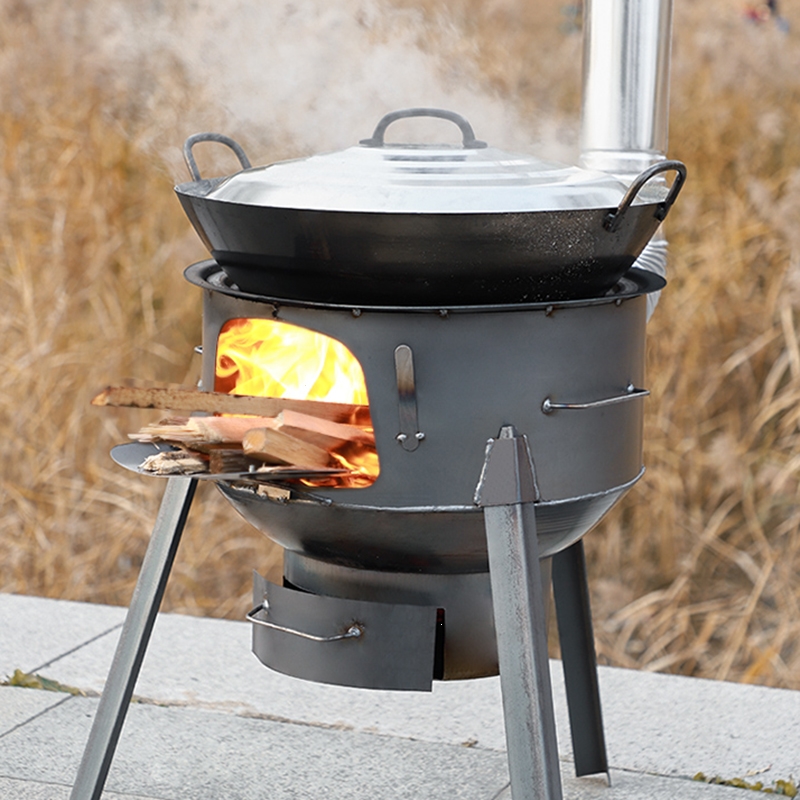 闪电客新式柴火灶烧木柴大锅台简易家用柴火炉室内取暖乡下地锅材火炉