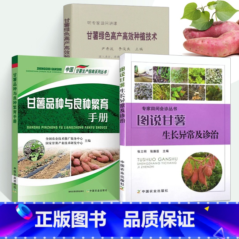 【正版】红薯种植技术 图说甘薯生长异常及诊治+绿色高产高效种植技术+品种与良种繁育手册全3册红薯山芋地瓜高效栽培书籍疾