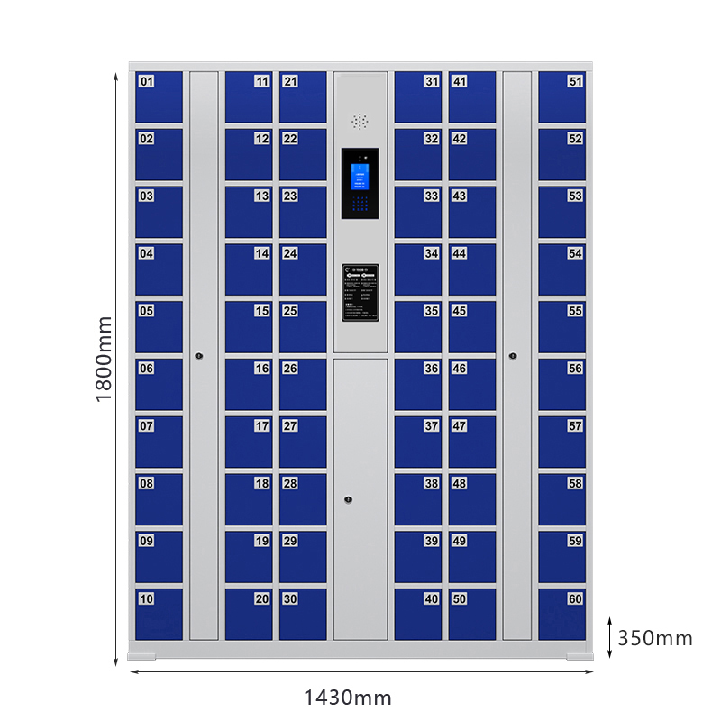 臻远 ZY-SJGB-48 手机充电柜寄存柜电子设备管理柜存包柜 60门人脸识别款高清大图