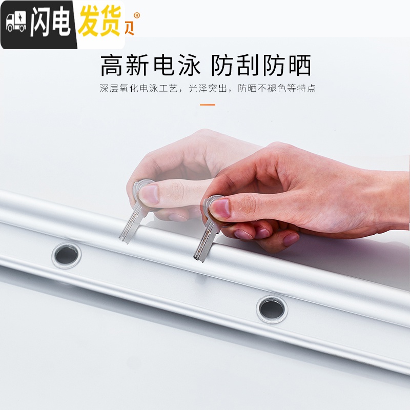 三维工匠 升降晾衣架 双杆阳台晒衣服架手摇三杆晾衣杆室外手动凉衣架 A2-经典款[富贵银]1.5米高清大图