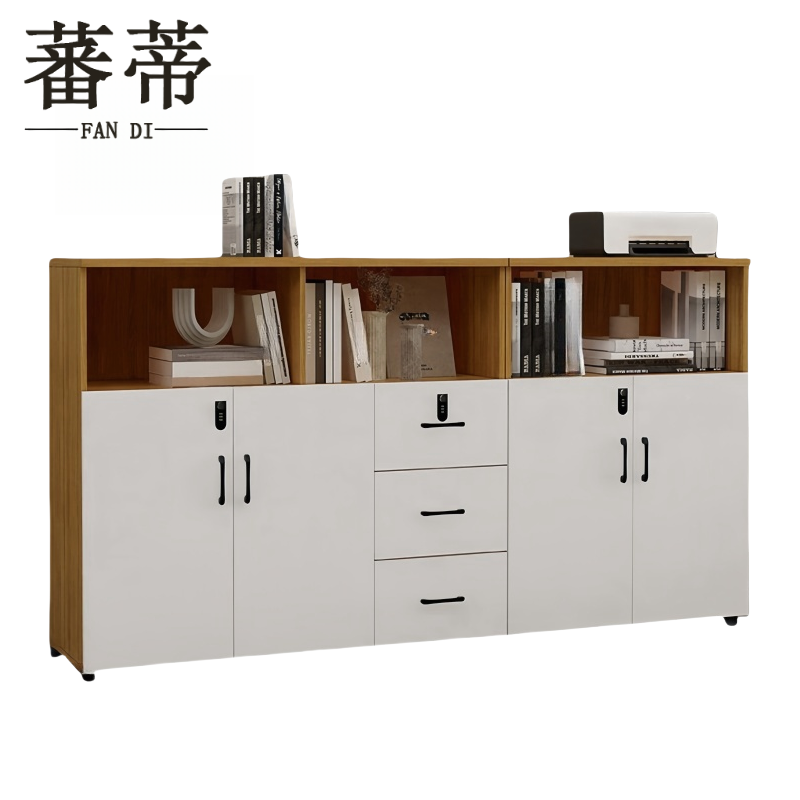 蕃蒂文件柜四门三抽台高清大图