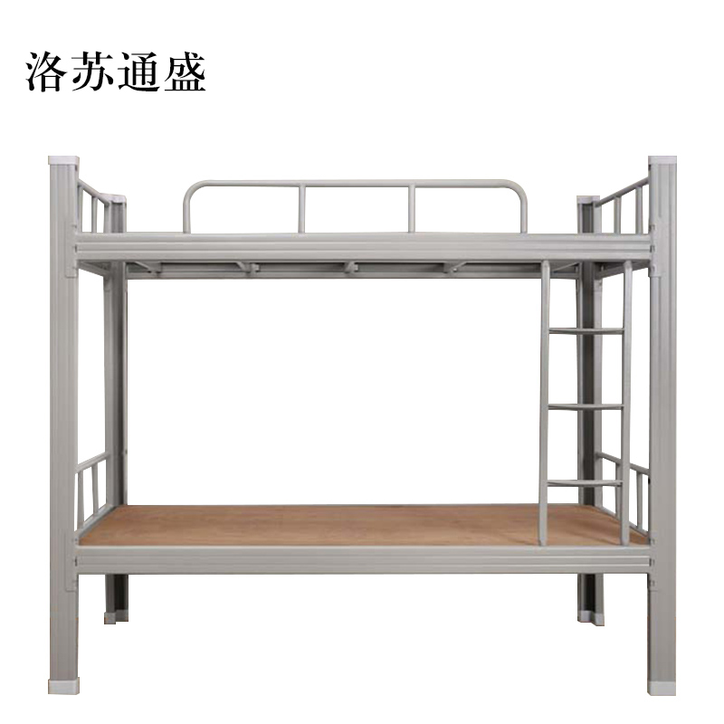 洛苏通盛铁架床钢木床宿舍床灰色加厚型2000X1200含床板常规款[工厂现做 7天内发货]高清大图