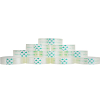 得力 30015 12mm 透明胶带迷你高粘性不易断 12卷/筒( 一筒装)胶带/胶水/胶棒