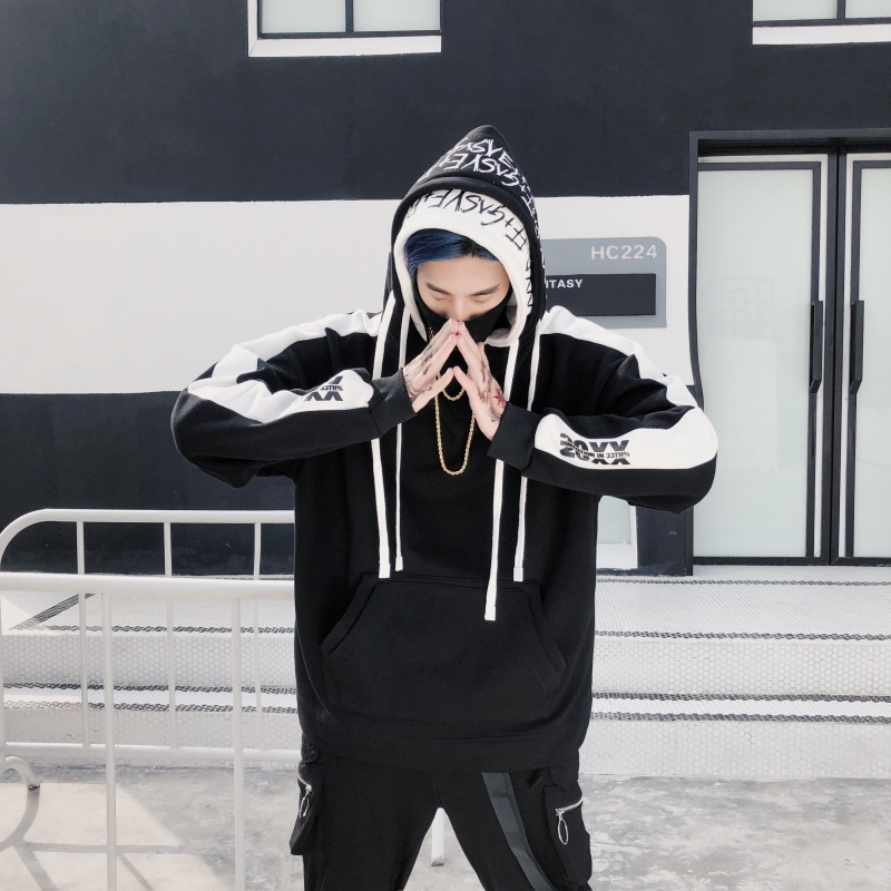 快手红人情侣卫衣黑色男女装权志龙同款外套韩版学生宽松卫衣潮