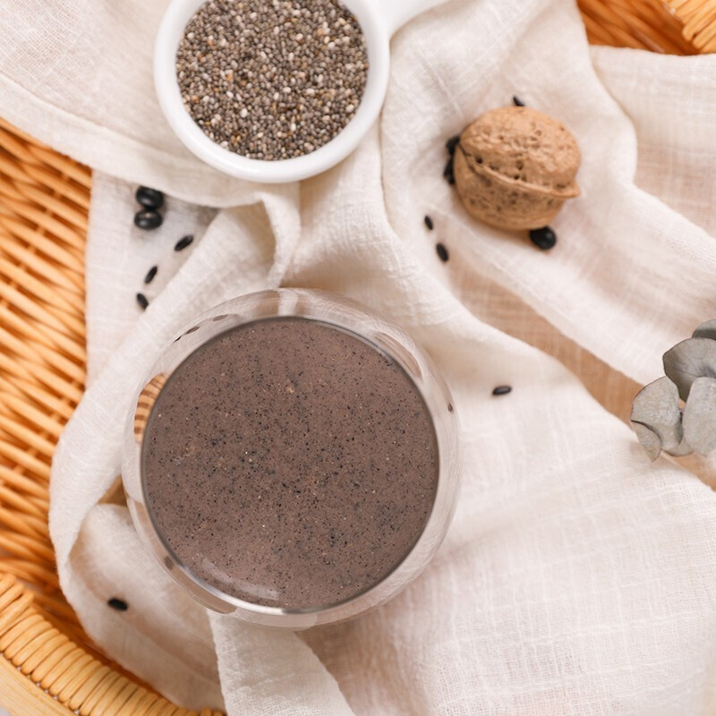 燕之坊黑芝麻核桃黑豆粉营养早餐速食饱腹黑芝麻糊芝麻粉代餐粉 500g高清大图