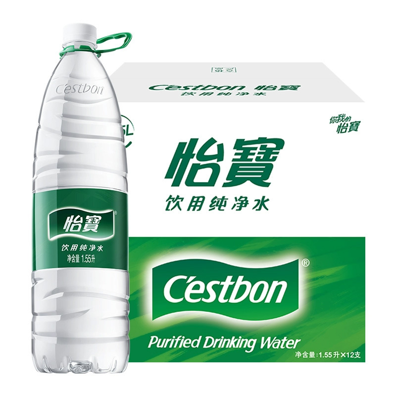 怡宝 纯净水1.55L*12瓶整箱装 会议活动饮用水