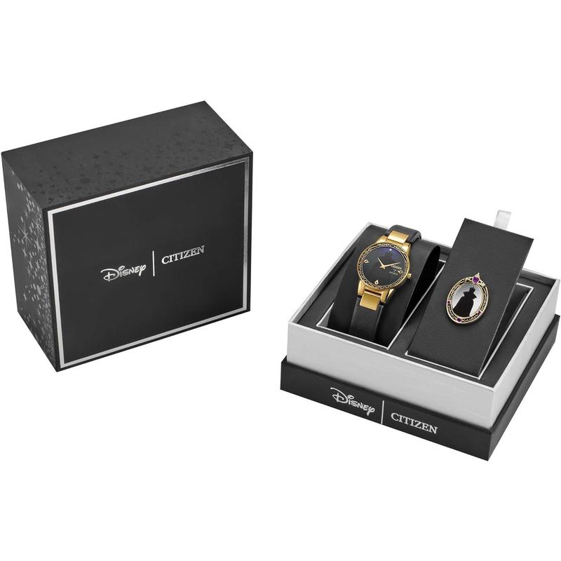 Citizen西铁城系列女款环保驱动腕表黑色皮带礼盒装高雅经典魅力高清大图