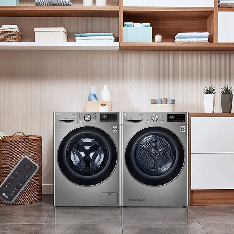 LG FY11MW4+RH10V9PV2W 洗烘套装组合11公斤大容量蒸汽除菌全自动滚筒洗衣机10公斤原装进口热泵烘干机
