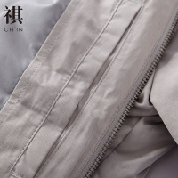 【2件2.5折价：136.3，14日0点】CHIN祺款轻薄服男新款春秋季锦纶服圆领文艺男商务休闲流外套轻