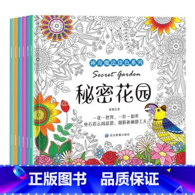 【正版】秘密花园涂色书6本 填色书 色色