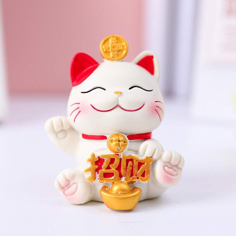 招财猫新春礼物客厅摆件节庆日新年工艺礼品创意玄关装饰品