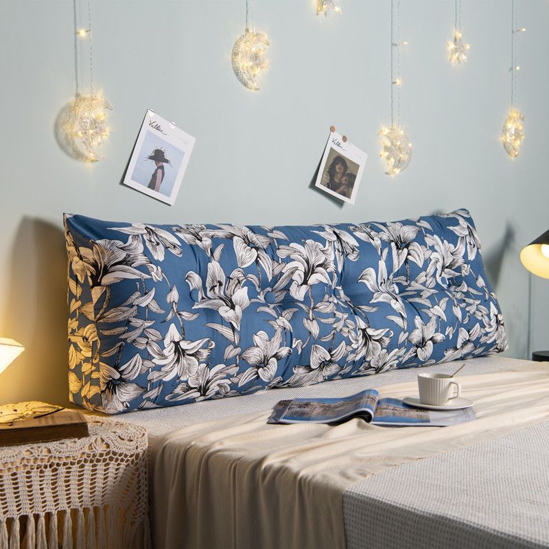 床头靠垫三角大靠背帆布双人长靠枕韩版床头靠背软包榻榻米床靠垫