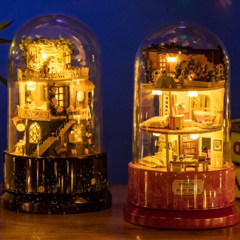 音乐盒八音盒天空之城diy手工拼装女孩儿童创意生日男送女生