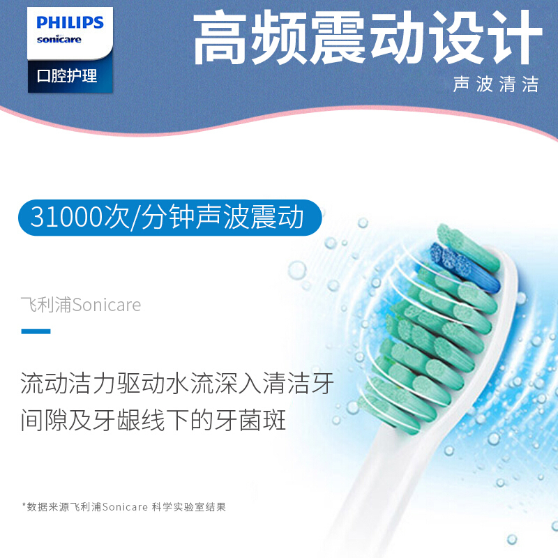 飞利浦(Philips) HX6512超声波全自动防水电动牙刷