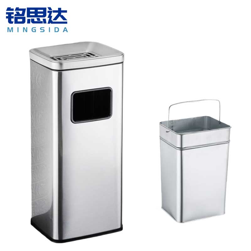 铭思达不锈钢垃圾桶35L个高清大图