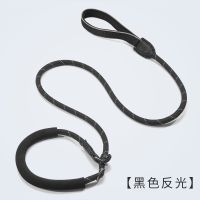黑色 S 狗狗牵引绳小中大型犬项圈遛狗绳金毛P链训练防爆冲拴狗链