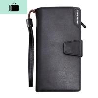 可放装手机的钱包男土长款拉链大容量多卡位多功能商务男士手包潮NEWLAKE_254 黑色