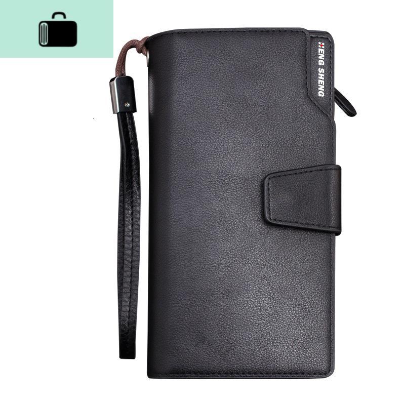 可放装手机的钱包男土长款拉链大容量多卡位多功能商务男士手包潮new