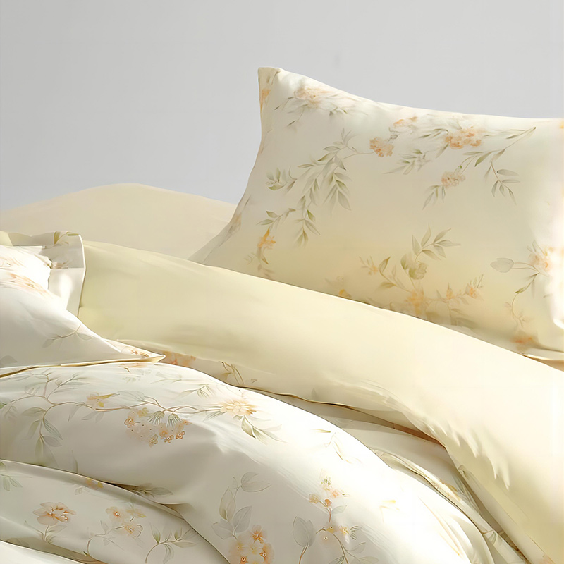 红秀世纺 纯棉四件套 梦里花园 HX2403-C005高清大图