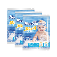 可哆(KooDoo)游泳裤 一次性防水纸尿裤 真空包装 男宝XL码3片[12-17KG]