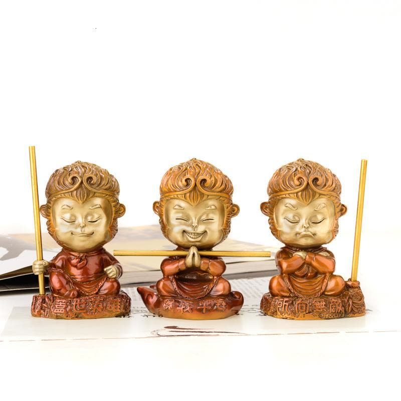 美帮汇齐天大圣摆件 铜孙悟空斗战胜佛铜猴子车载中控台装饰品图片