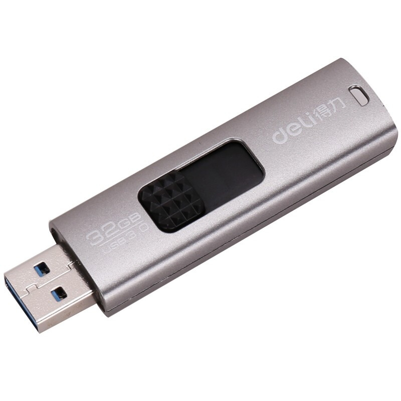 得力(deli)2173U盘推拉式 USB高速3.0 (32GB)高清大图