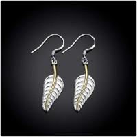 E038 Women silver plated earring 镀925纯银日韩时尚创意耳环