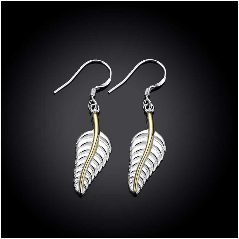 E038 Women silver plated earring 镀925纯银日韩时尚创意耳环