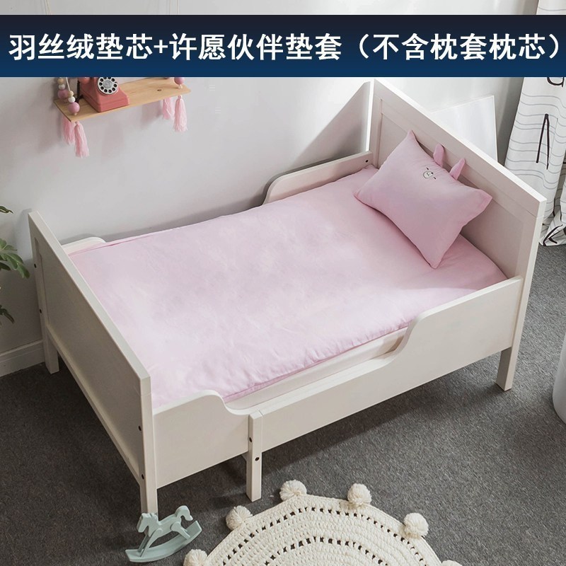 儿童床垫幼儿园褥子春夏全棉垫套午睡垫子宝宝婴儿小床垫被可水洗_8 55*135 羽丝绒垫+垫套（许愿伙伴）