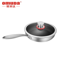 欧美达(omuDa) 欧美达316不锈钢炒锅锅不粘层炒菜煎锅物理不粘锅煎鸡蛋牛排锅 JZJ26-B
