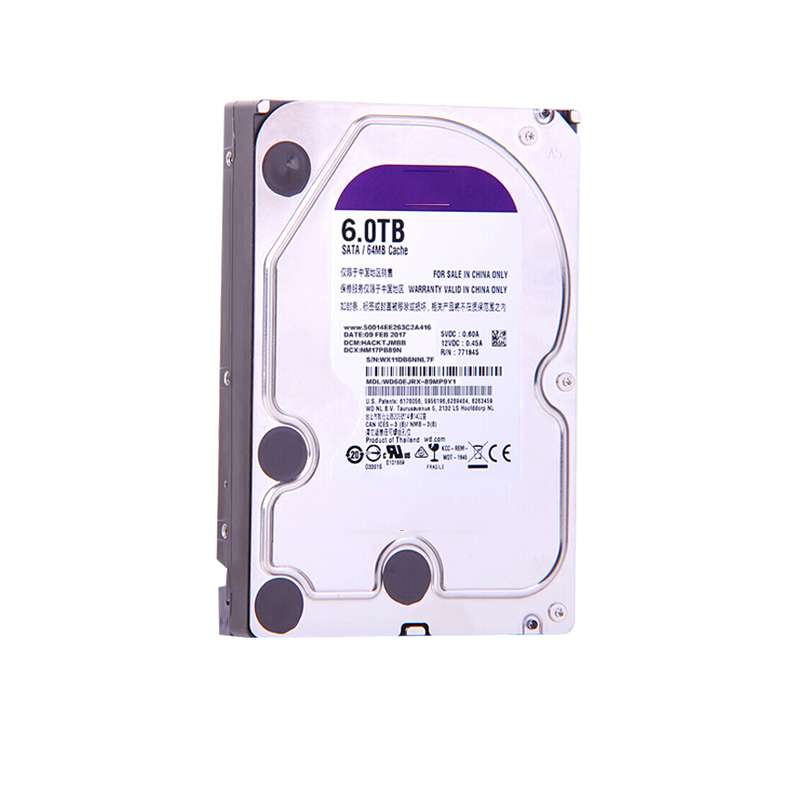 监控硬盘6T硬盘WD60EJRX 紫盘 录像机监控硬盘 台式机电脑硬盘高清大图