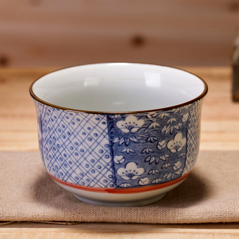 瓷物语景德镇陶瓷和风 米饭碗 汤碗 宜家碗 釉下彩 手绘 青花金钟碗5个套装