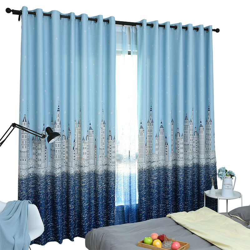 帮汇北欧窗帘遮光成品定制简约现代百搭卧室儿童房男孩女孩落地窗飘窗