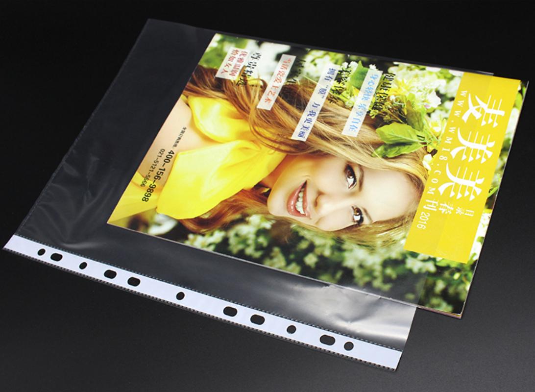 悠米 11孔资料备用袋 W11003C 透明 3丝 100个/袋 2袋装高清大图