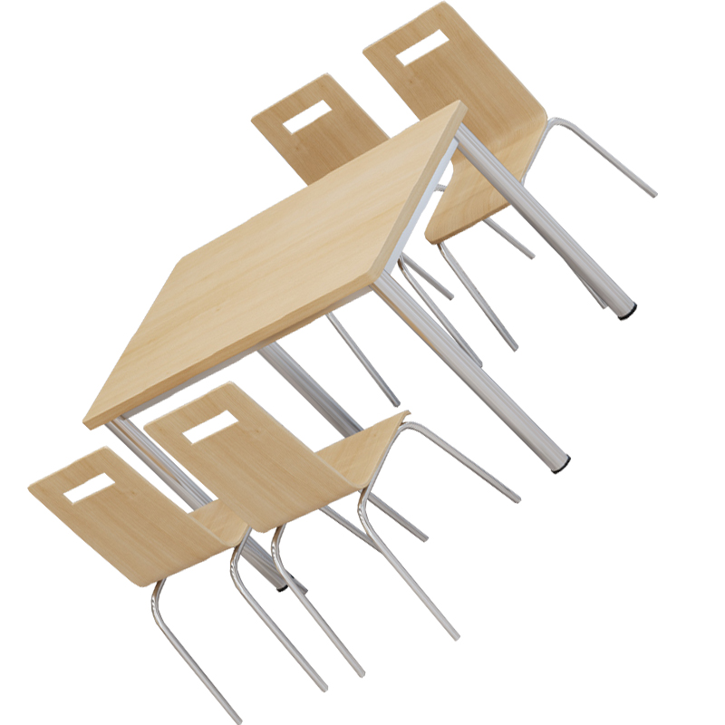 汐餐桌 一桌四椅套高清大图