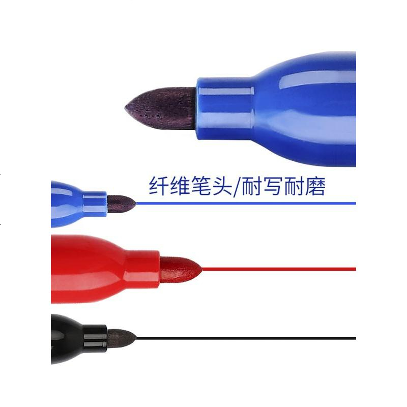 90支黑色记号笔油性记号大头笔加粗油性防水不可擦油漆笔马克笔快递签字笔不可加墨水 10支黑