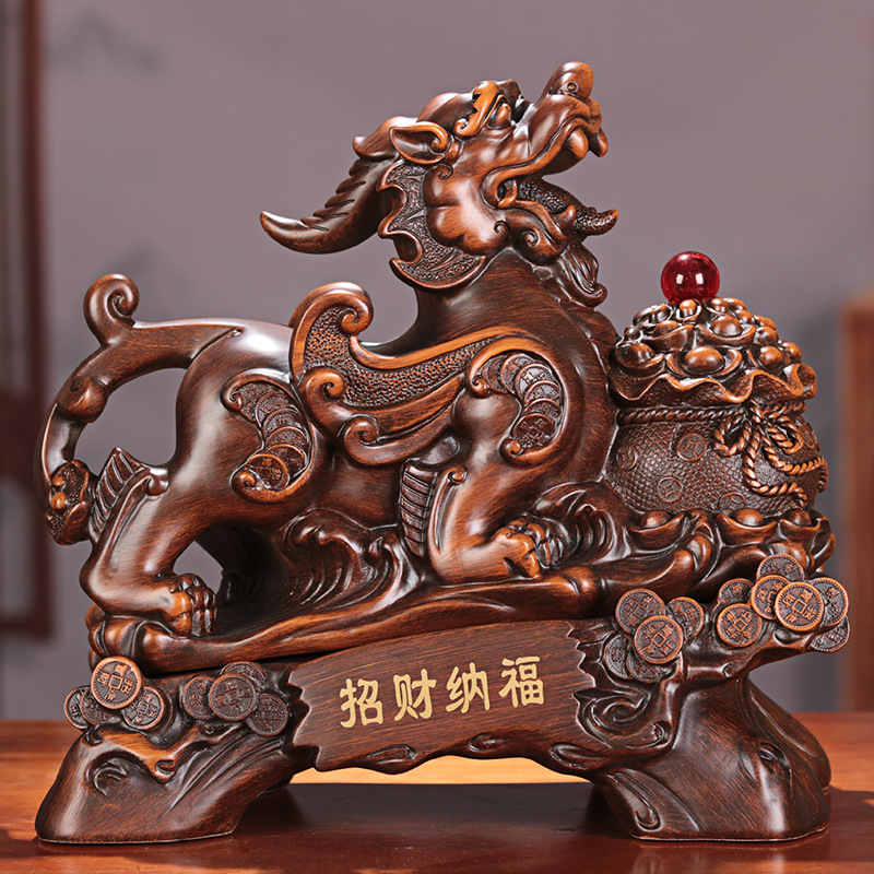 添福运 树脂摆件工艺品家居客酒柜装饰品玄关客厅招财摆件小装饰品摆件办公室装饰店铺装饰开业礼品乔迁礼品收银台装饰品貔貅摆件高清大图