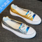 SUNTEK浅口小白鞋女一脚蹬2023新款休闲女鞋透气百搭潮板鞋鸳鸯单鞋