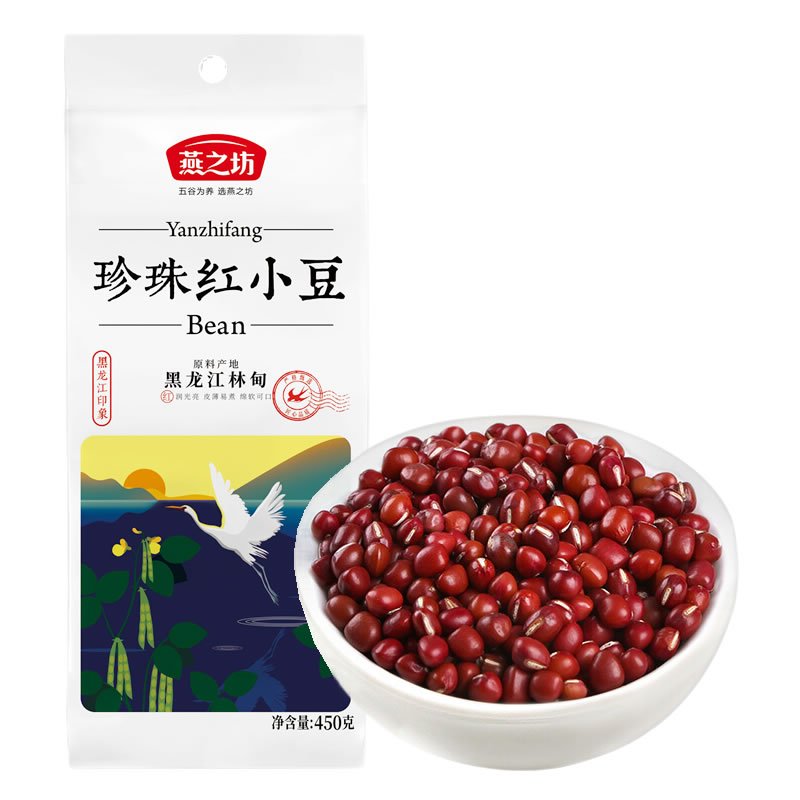 燕之坊珍珠红小豆450g袋装杂粮酥田红豆五谷膳食粗粮红小豆营养豆浆
