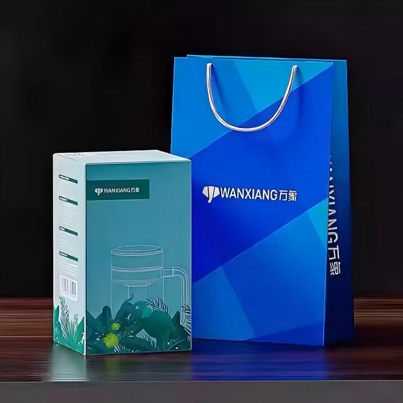 万象双层玻璃杯胡桃色 --V219高清大图