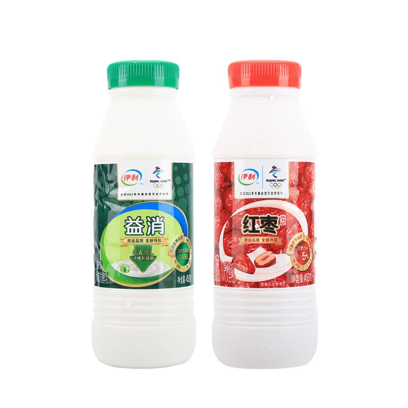 伊利益消酸奶原味红枣酸奶450g风味酸奶发酵乳酸奶桶酸奶视频