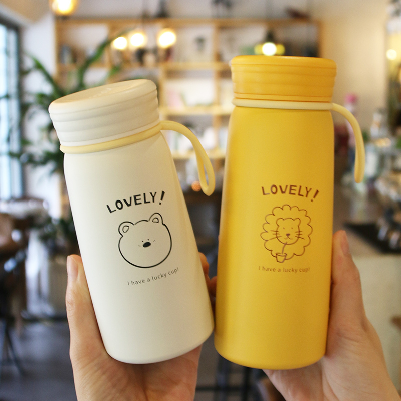 韩版清新森系保温杯大人少女学生简约可爱牛奶杯小巧便携男士水杯