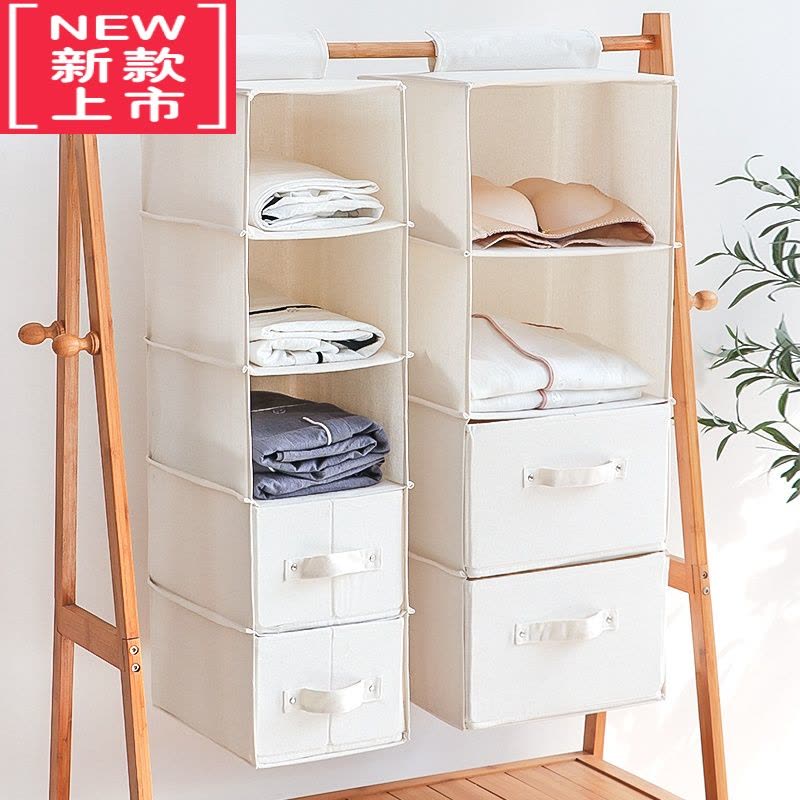 可莉允衣柜布艺悬挂式收纳挂袋抽屉式多层挂架衣橱家用宿舍衣服收纳器图片