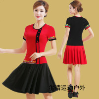 2019广场舞服装新款套装夏季短袖夏装成人舞蹈裙子跳舞衣服女