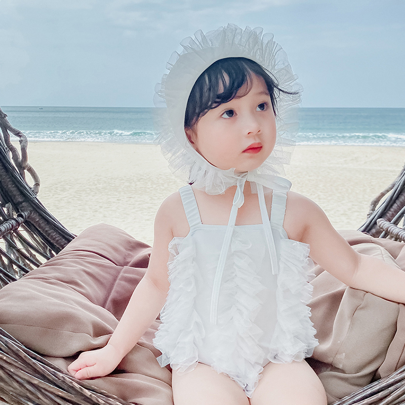 儿童泳衣女童小女孩可爱裙式游泳衣宝宝婴儿连体小童公主比基尼