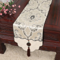 新中式古典玉桌旗茶几长条布艺中国风桌布床柜旗电视柜盖布 吉祥如意 34*300适合桌长240-250CM