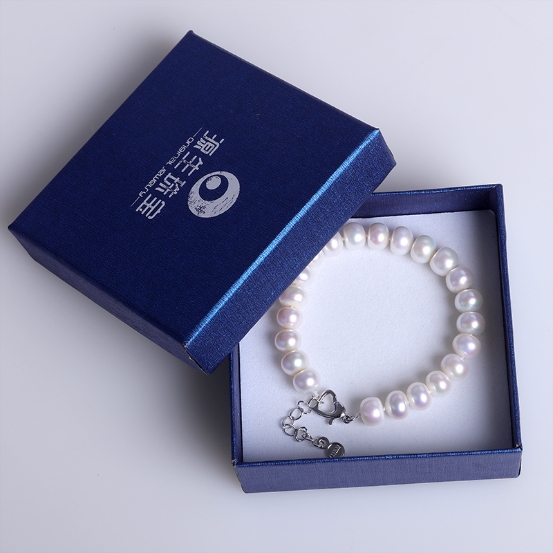 北海源生珠宝诗晴珍珠手链女款粉色强光泽淡水珍珠手链粉色18厘米视频