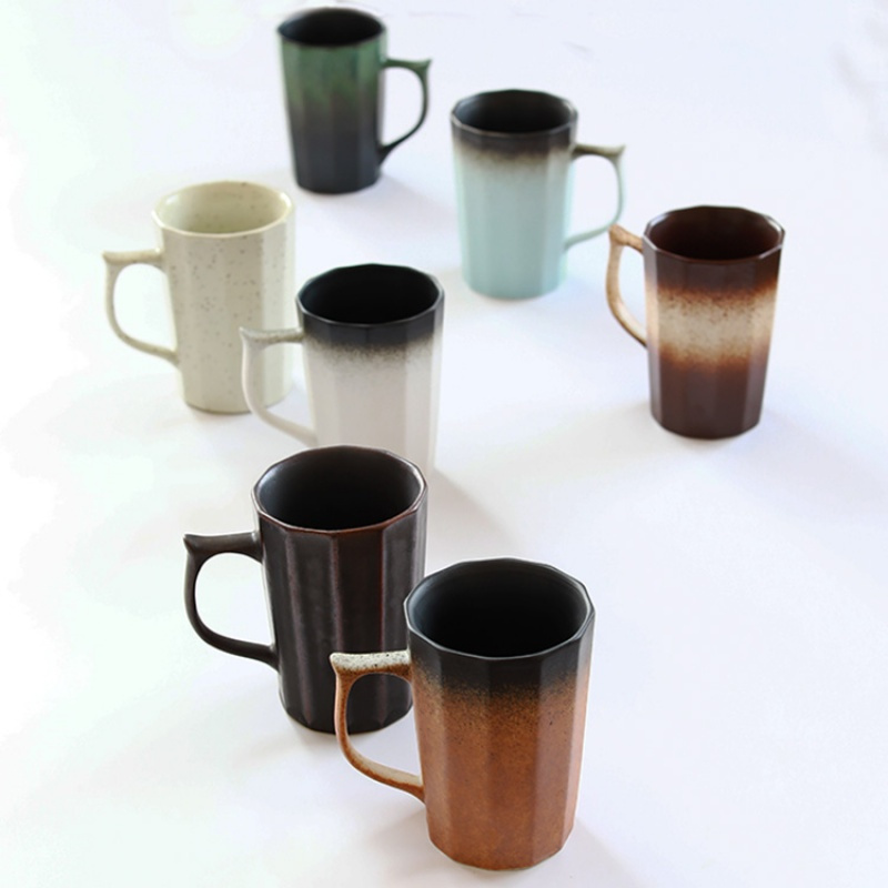 禅意复古马克杯子办公室个性水杯手工陶瓷杯可爱情侣杯时尚咖啡杯