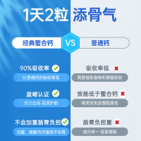 美国乐力钙中老年钙片男青年骨质疏松成人补钙女性维生素D3螯合钙镁锰锌铜矿物质胶囊复合氨基酸钙片 1g*60粒