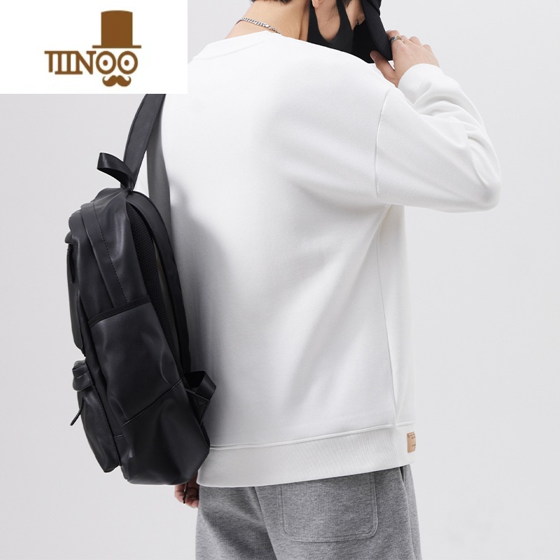 YANXU卫衣男2023新款宽松百搭休闲长袖打底t恤男士圆领2士打男高清大图